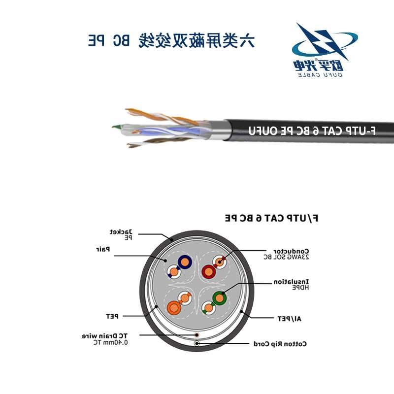 衢州市F/UTP6类4对屏蔽室外电缆(23AWG)