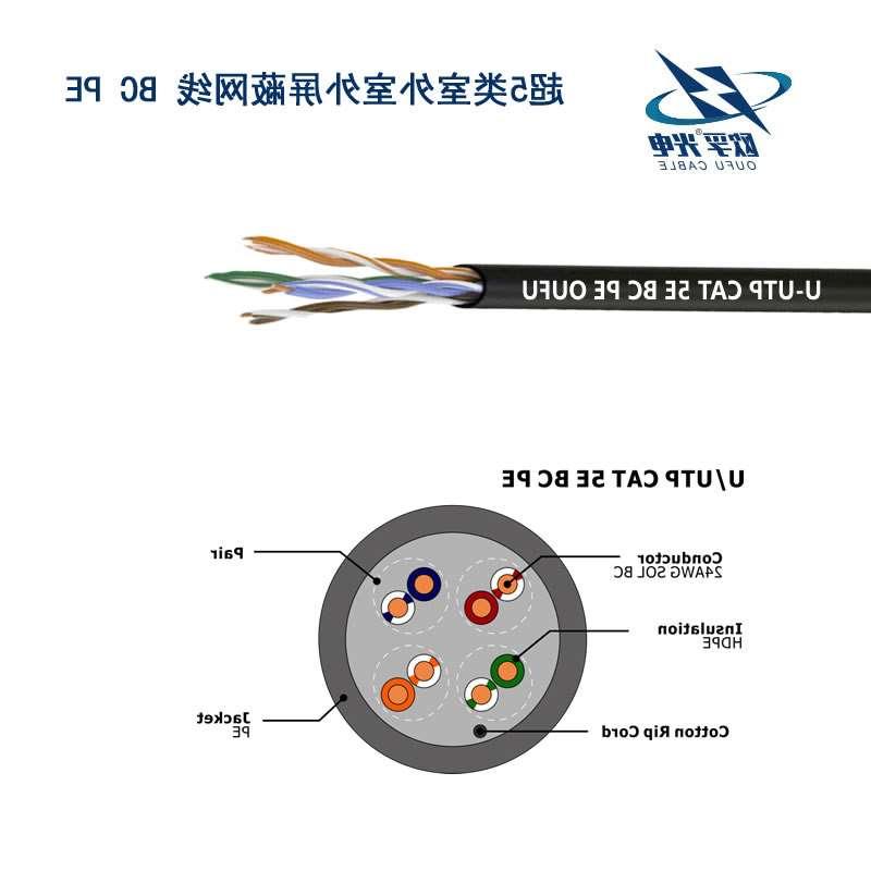 江北区U/UTP超5类4对非屏蔽室外电缆(23AWG)